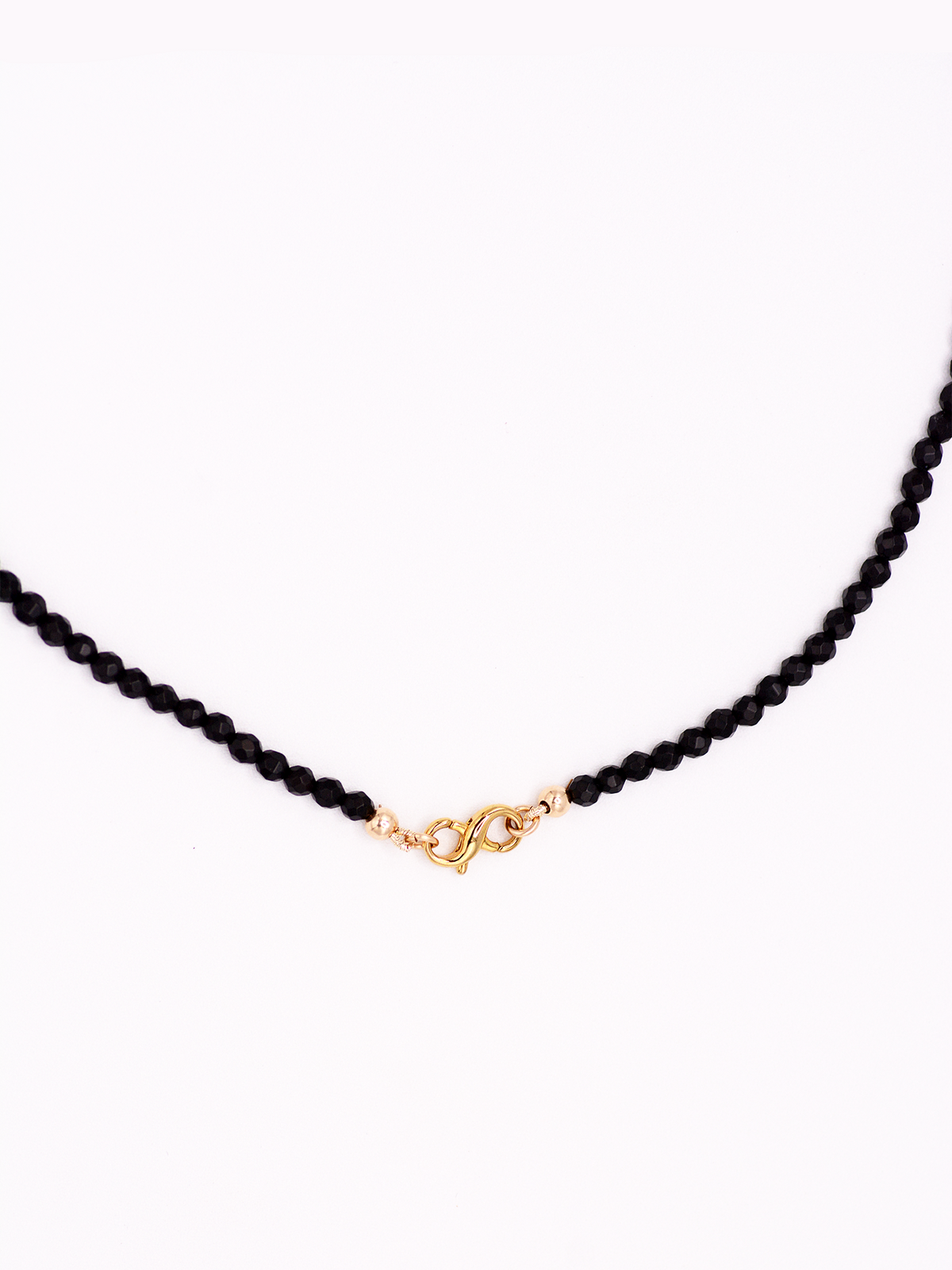 Alana Matte Black Agate Infinity Necklace