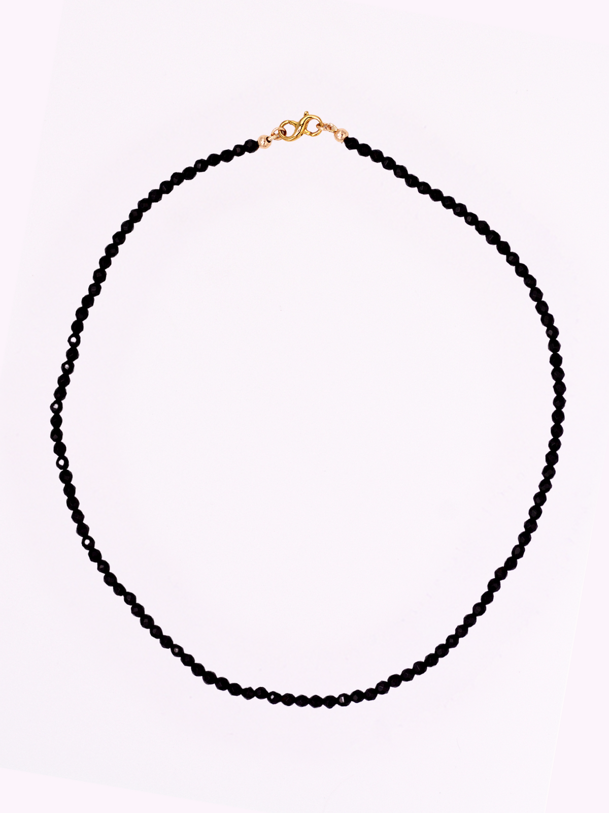Alana Matte Black Agate Infinity Necklace
