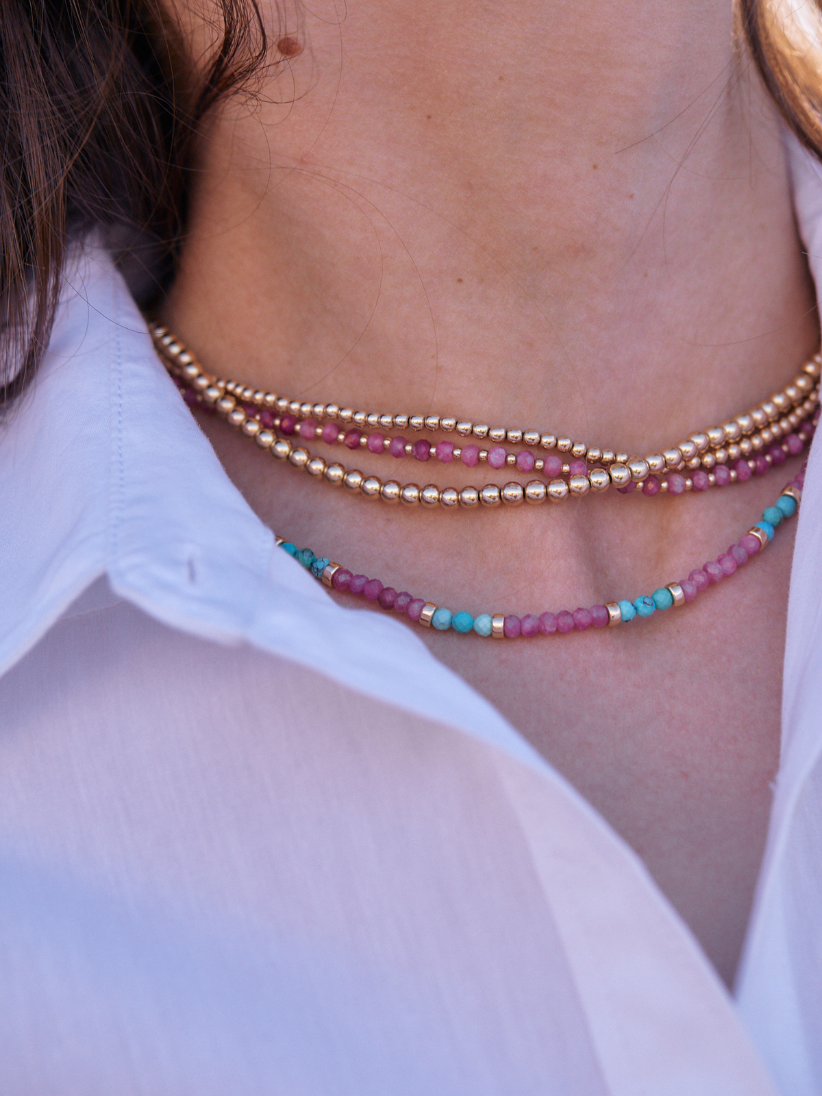 Corrine Pink Tourmaline Necklace