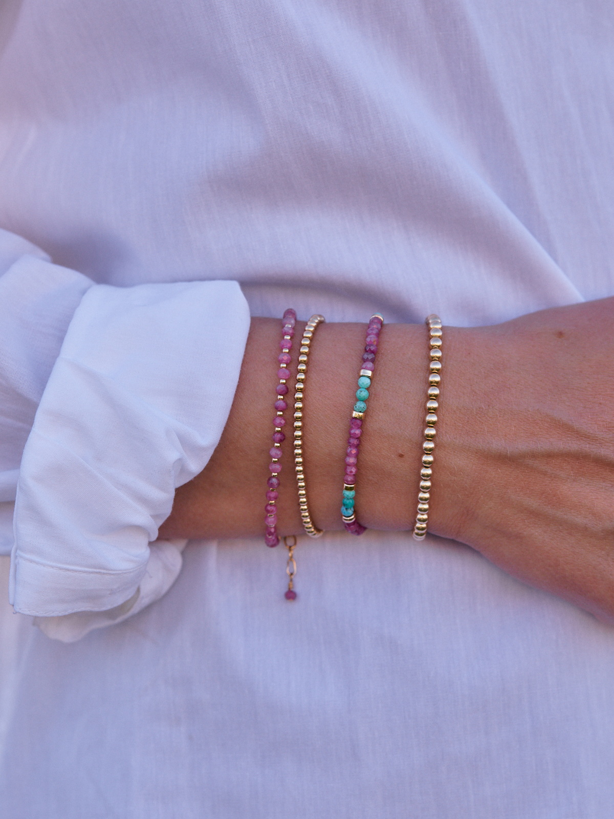 Corrine Pink Tourmaline Bracelet