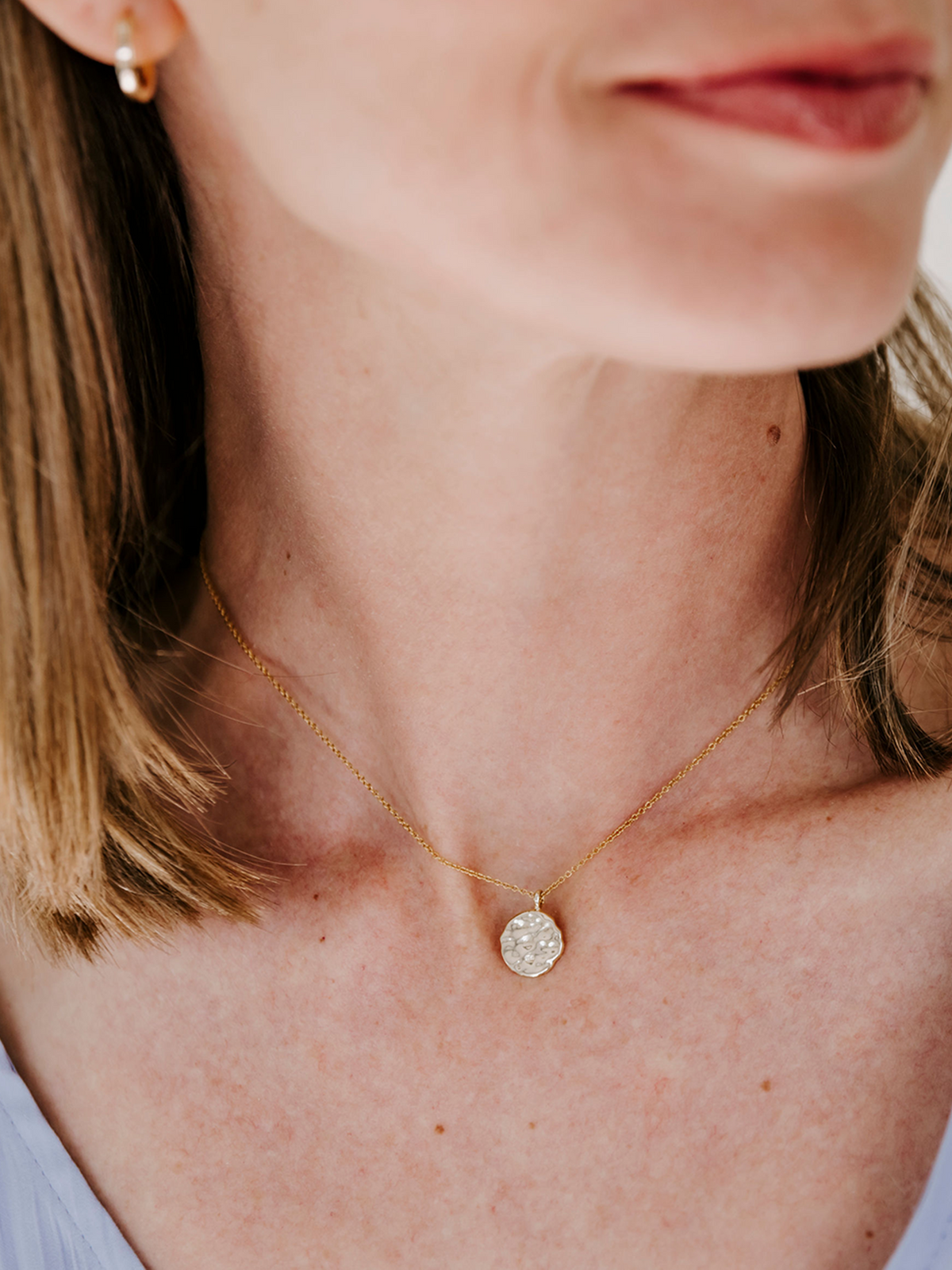 Danielle Small Gold Pendant Necklace