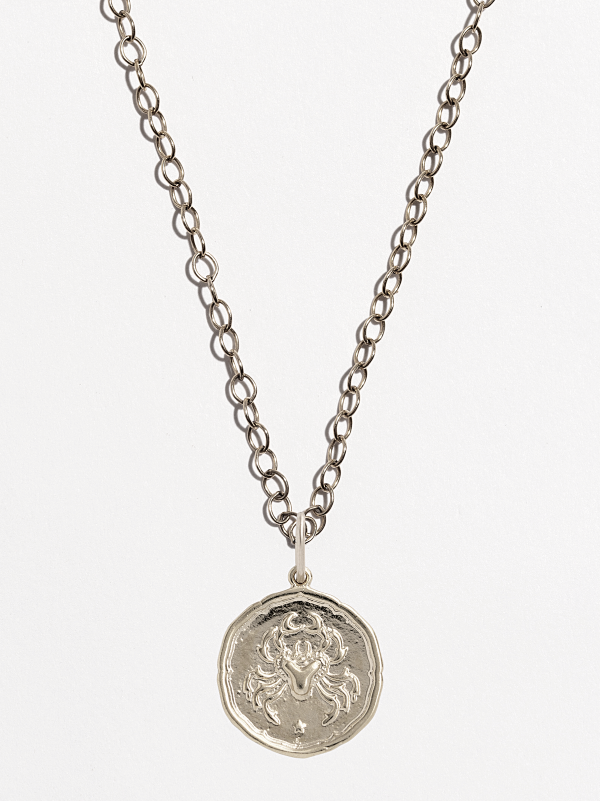 Cancer Silver Zodiac Pendant Necklace