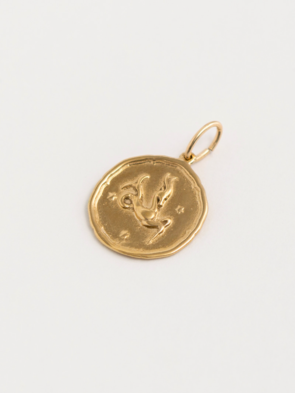 Capricorn Gold Zodiac Pendant Necklace
