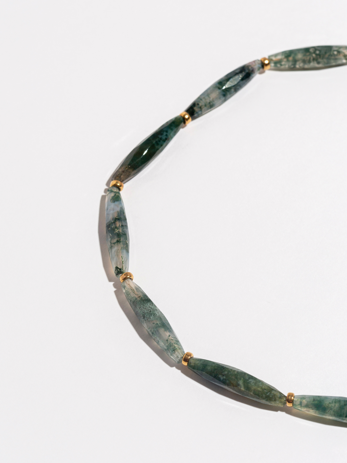Genevieve Moss Agate Necklace
