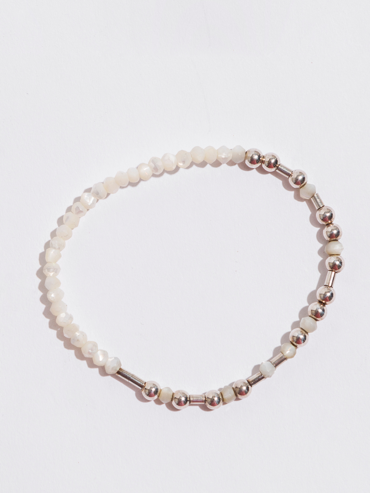 Custom Mother of Pearl Wired Morse Code Bracelet