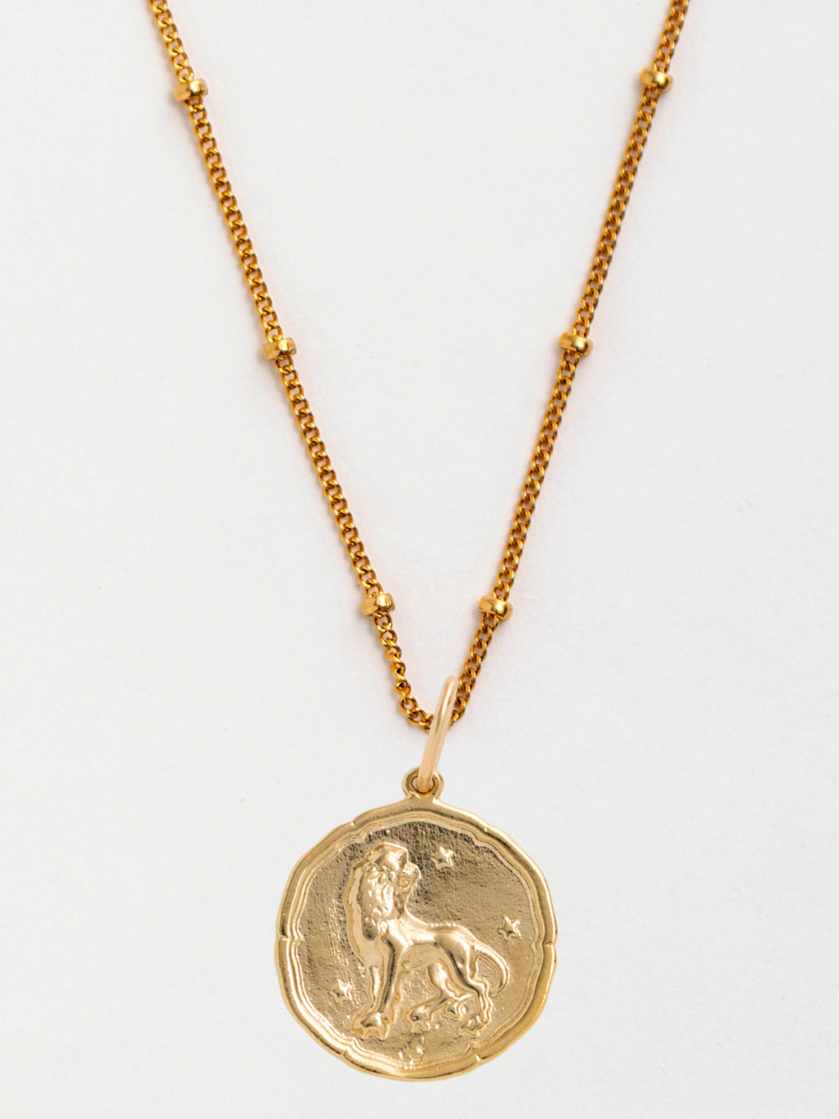 Leo Gold Zodiac Pendant Necklace