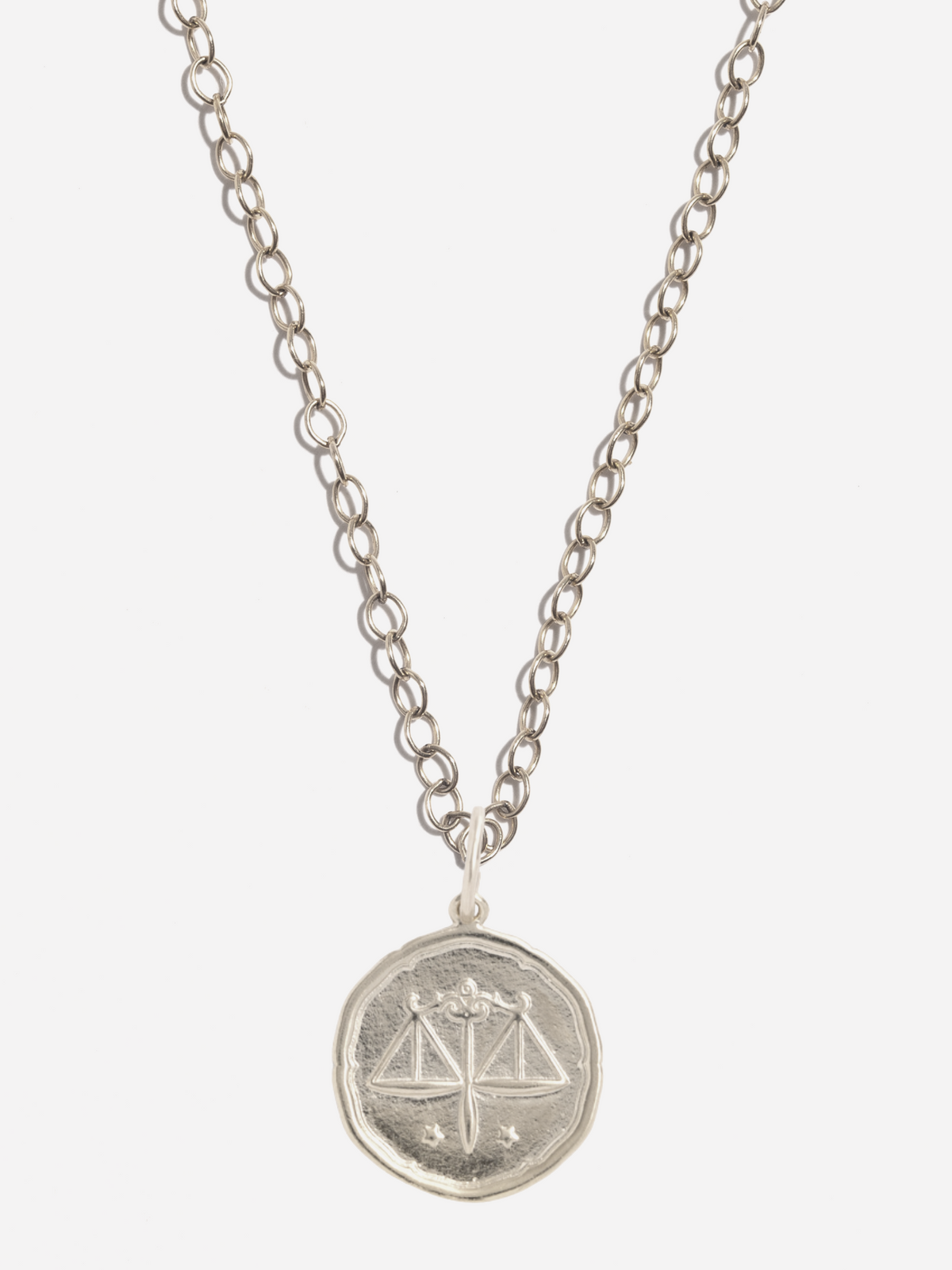 Libra Silver Zodiac Pendant Necklace