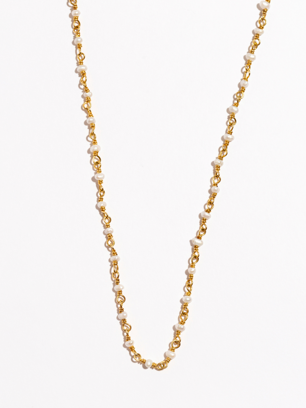 Renee Freshwater Pearl Beaded Chain Necklace