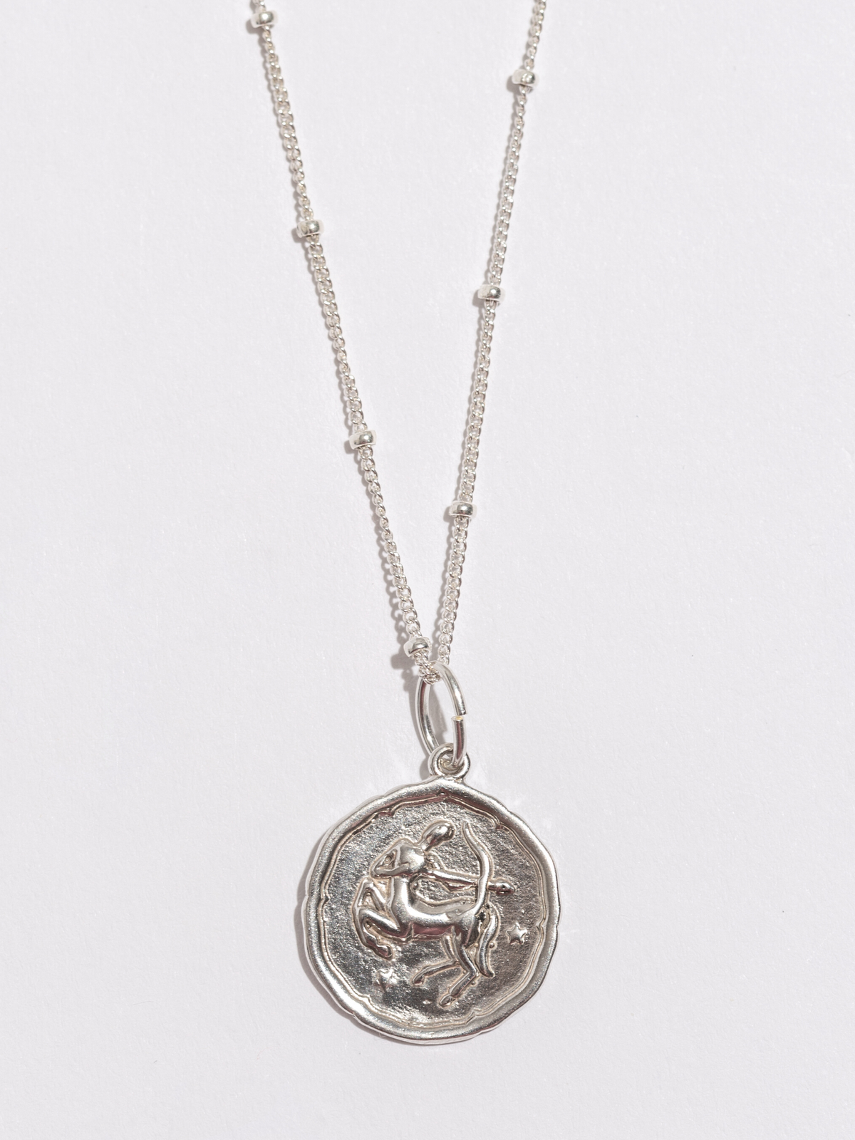 Sagittarius Silver Zodiac Pendant Necklace