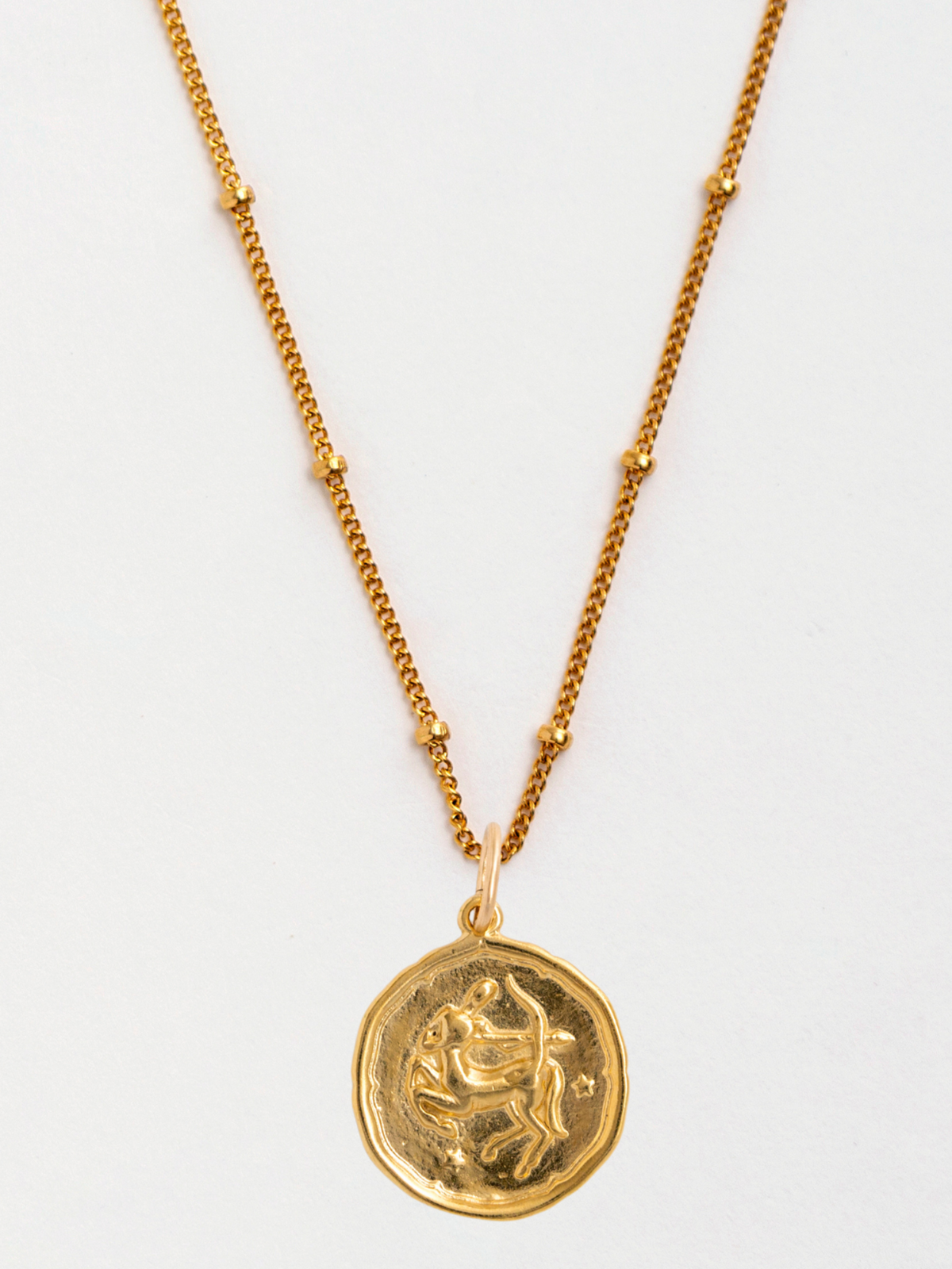 Sagittarius Gold Zodiac Pendant Necklace