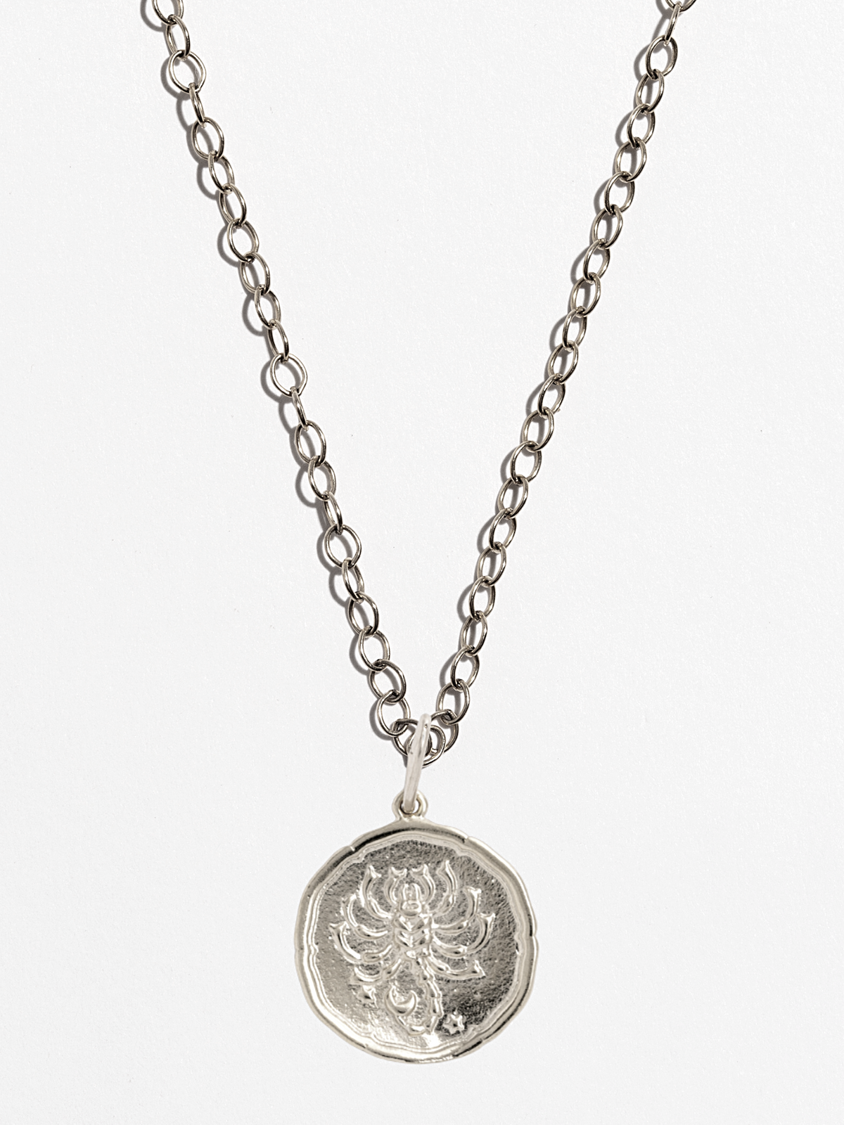 Scorpio Silver Zodiac Pendant Necklace