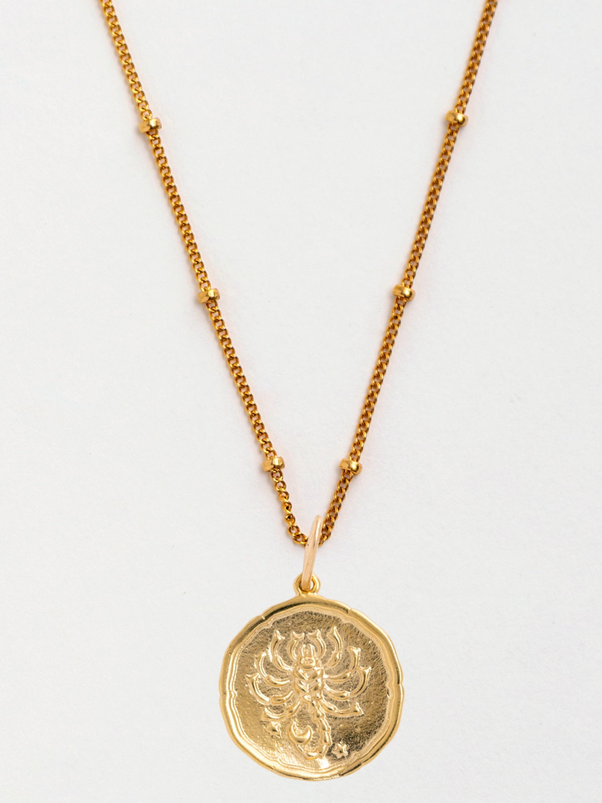 Scorpio Gold Zodiac Pendant Necklace