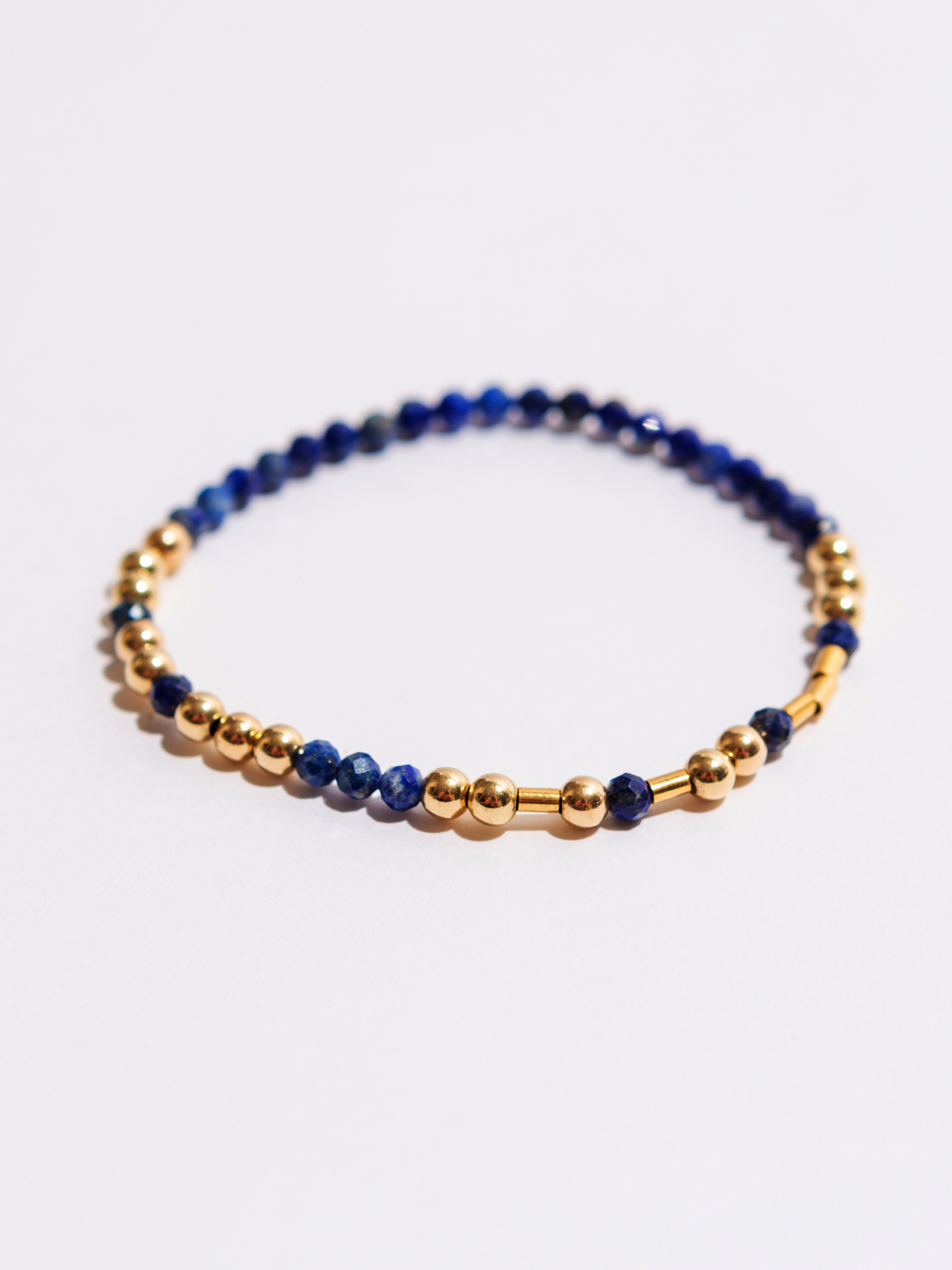 Custom Lapis Lazuli Wired Morse Code Bracelet