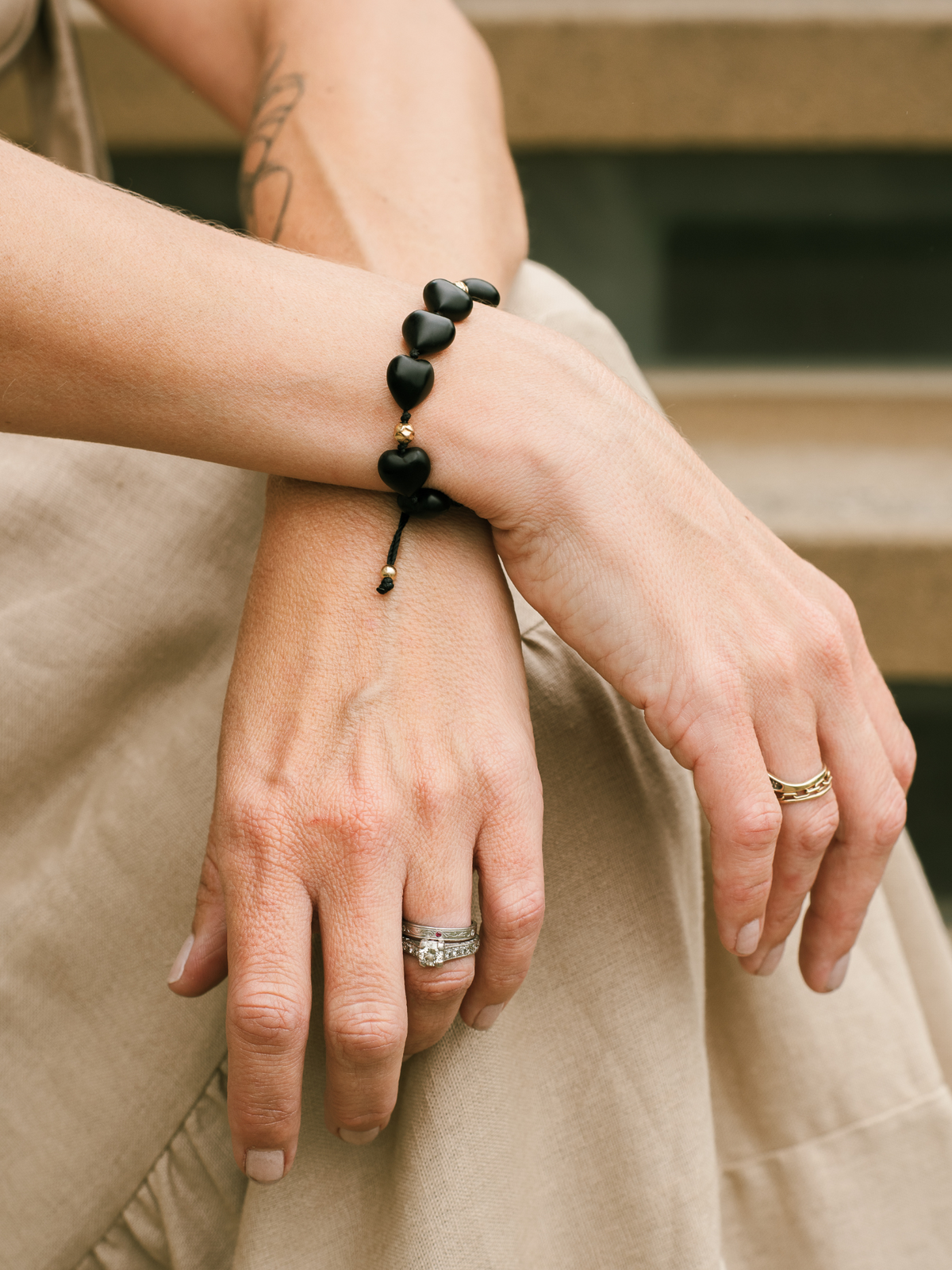 Stevie Matte Black Onyx Bracelet