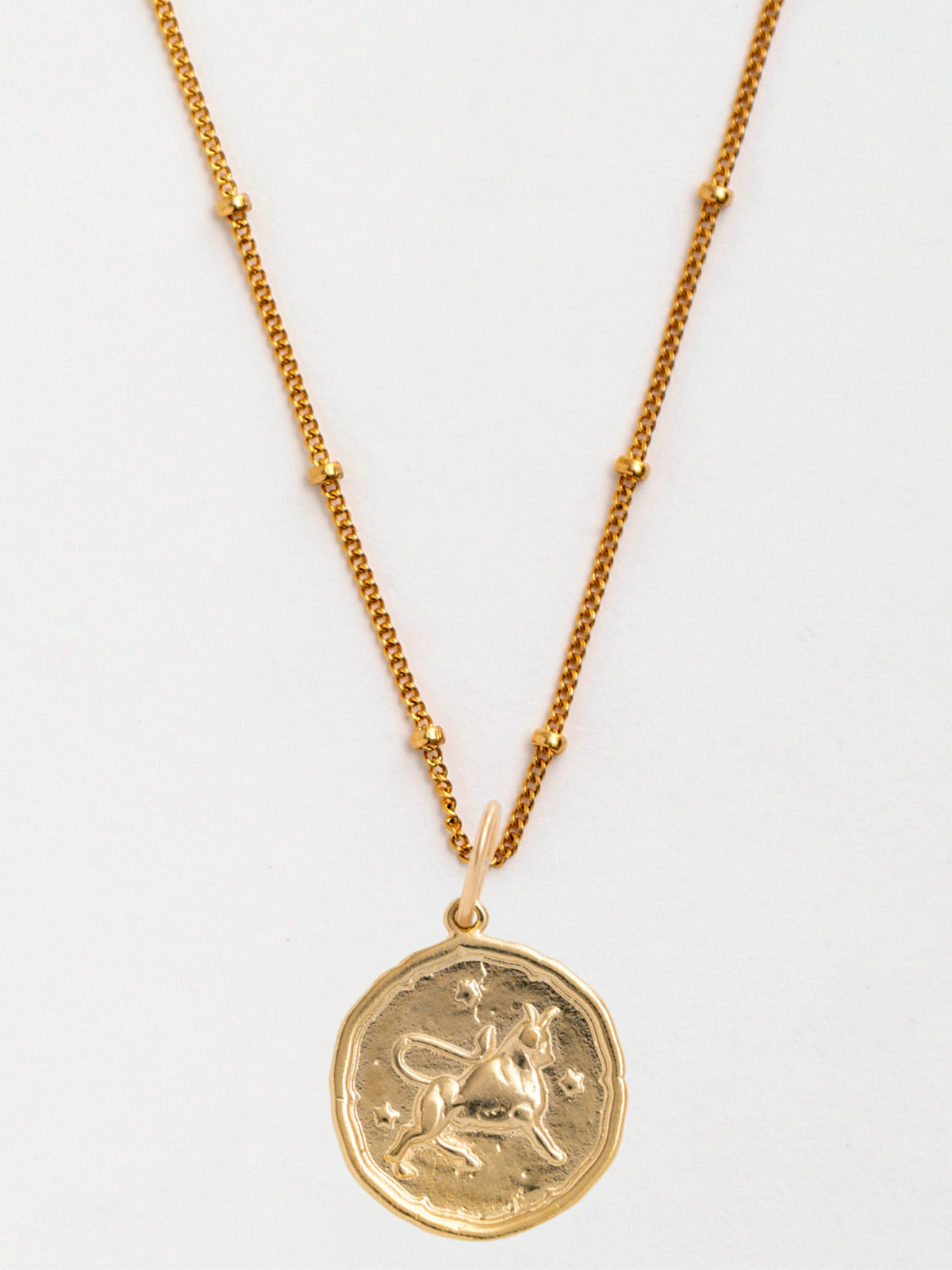 Taurus Gold Zodiac Pendant Necklace