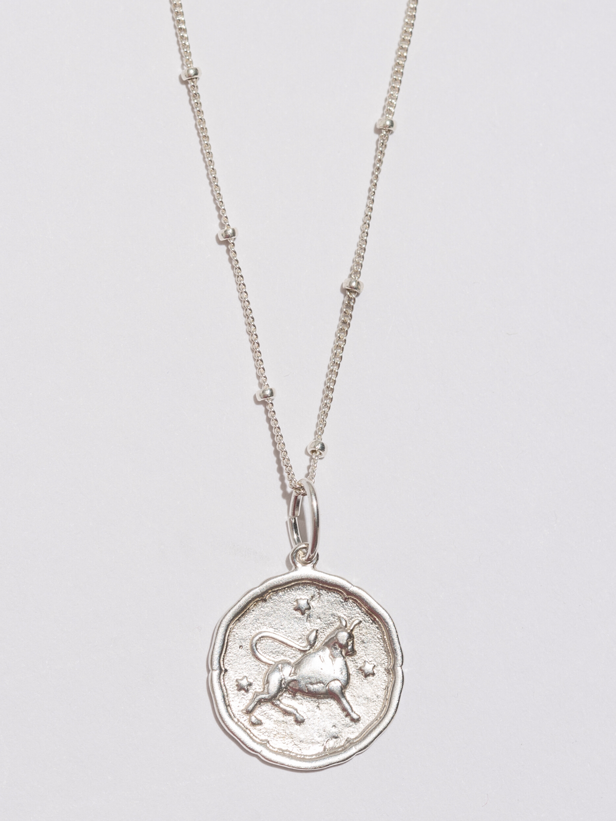 Taurus Silver Zodiac Pendant Necklace