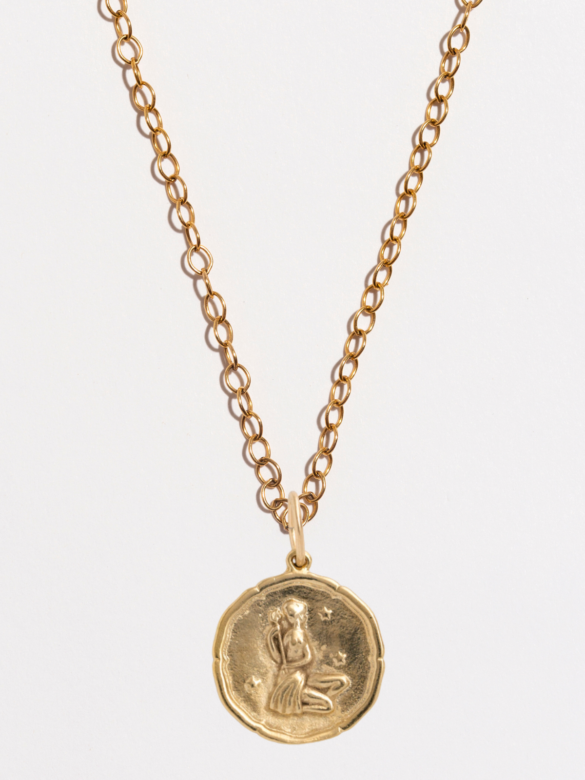 Virgo Gold Zodiac Pendant Necklace