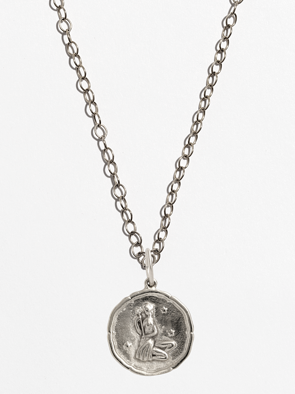 Virgo Silver Zodiac Pendant Necklace