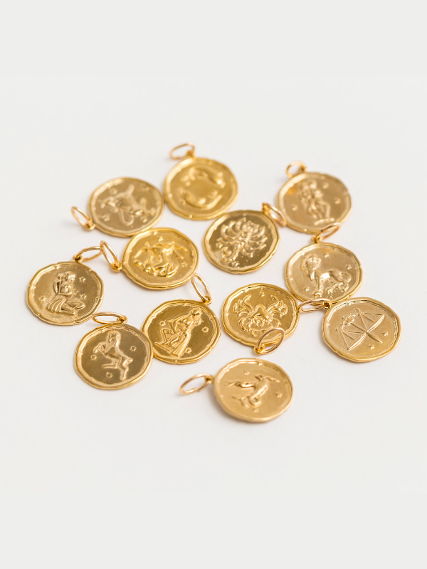 Virgo Gold Zodiac Pendant Necklace