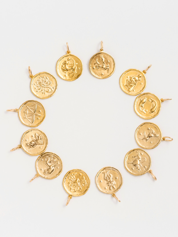 Gemini Gold Zodiac Pendant Necklace