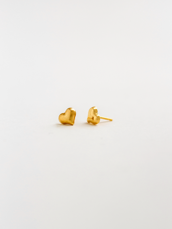 Brittany Puff Heart Studs