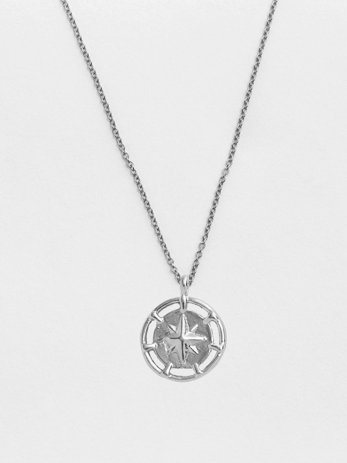 Compass Silver Pendant Pendant Necklace