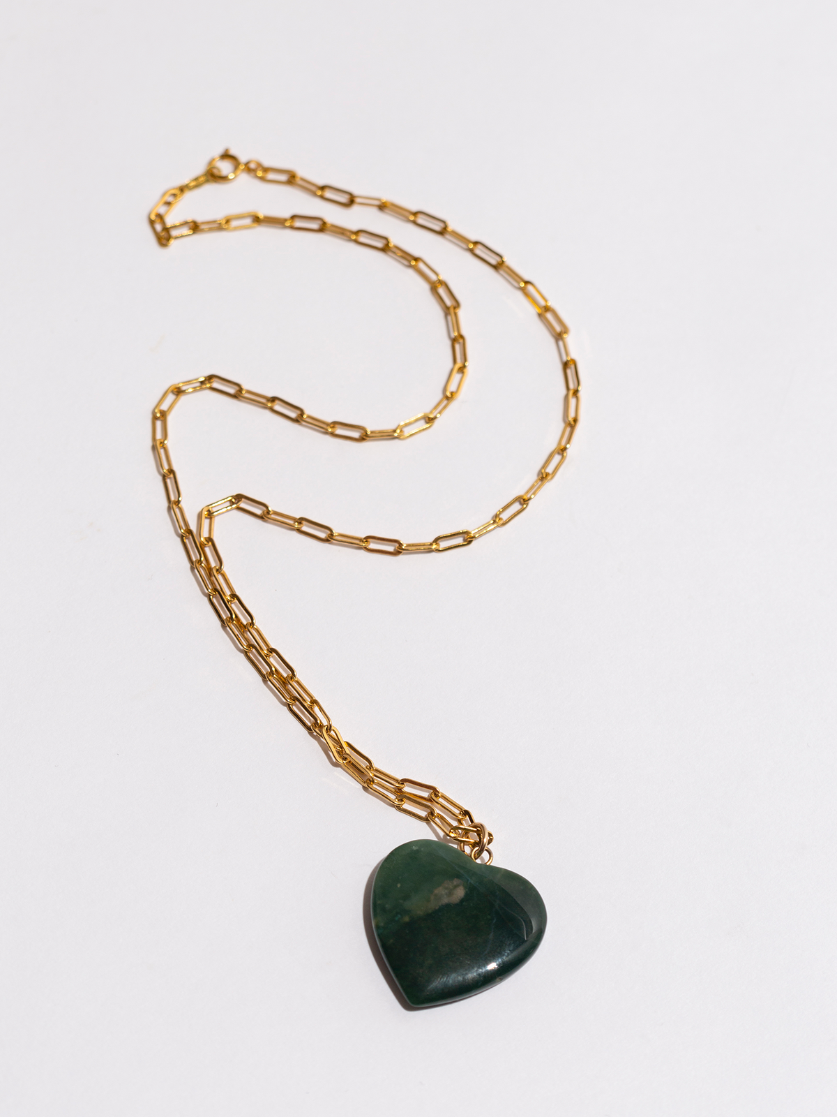 Stevie Green Bloodstone Heart Pendant Necklace