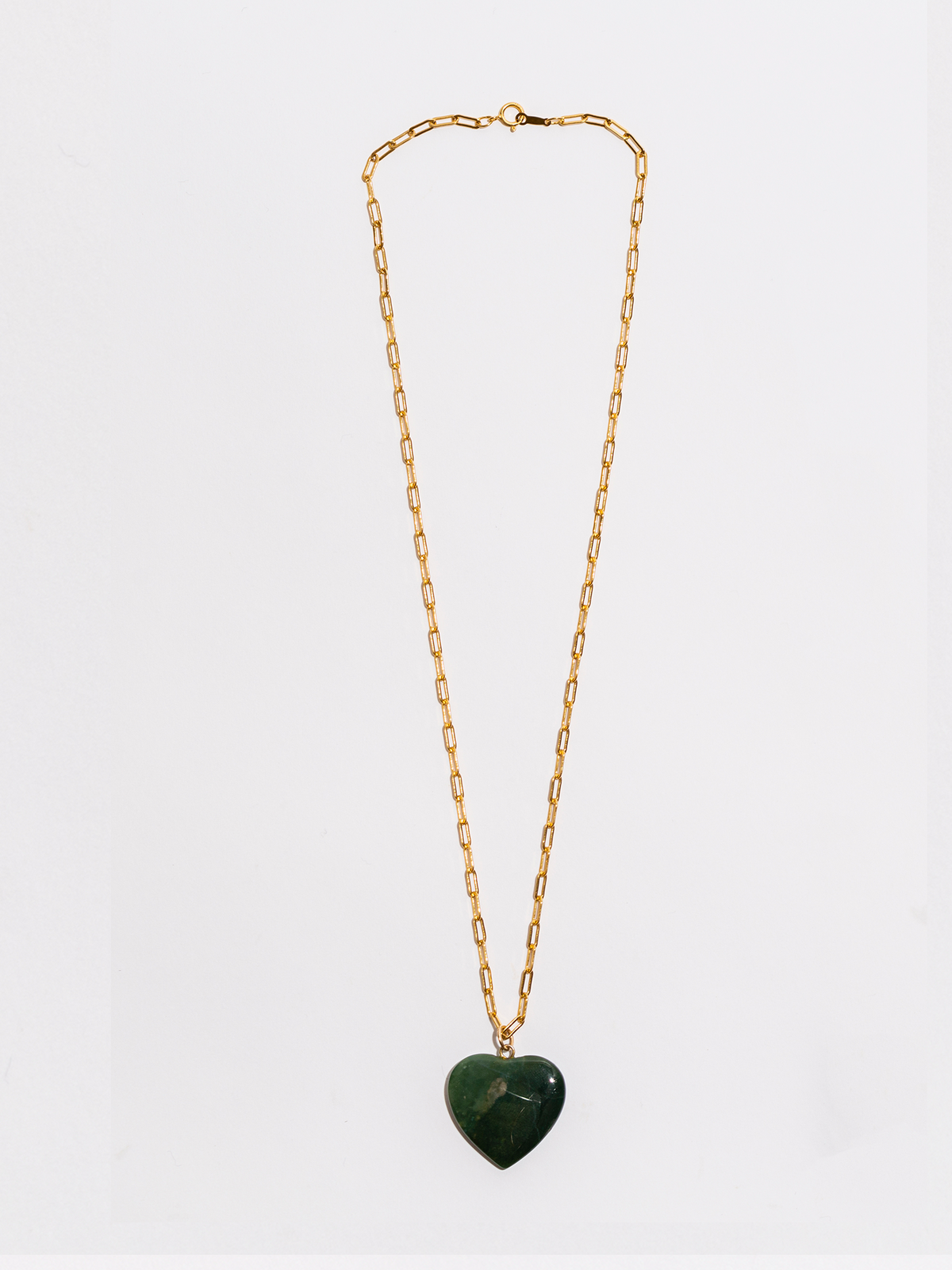 Stevie Green Bloodstone Heart Pendant Necklace