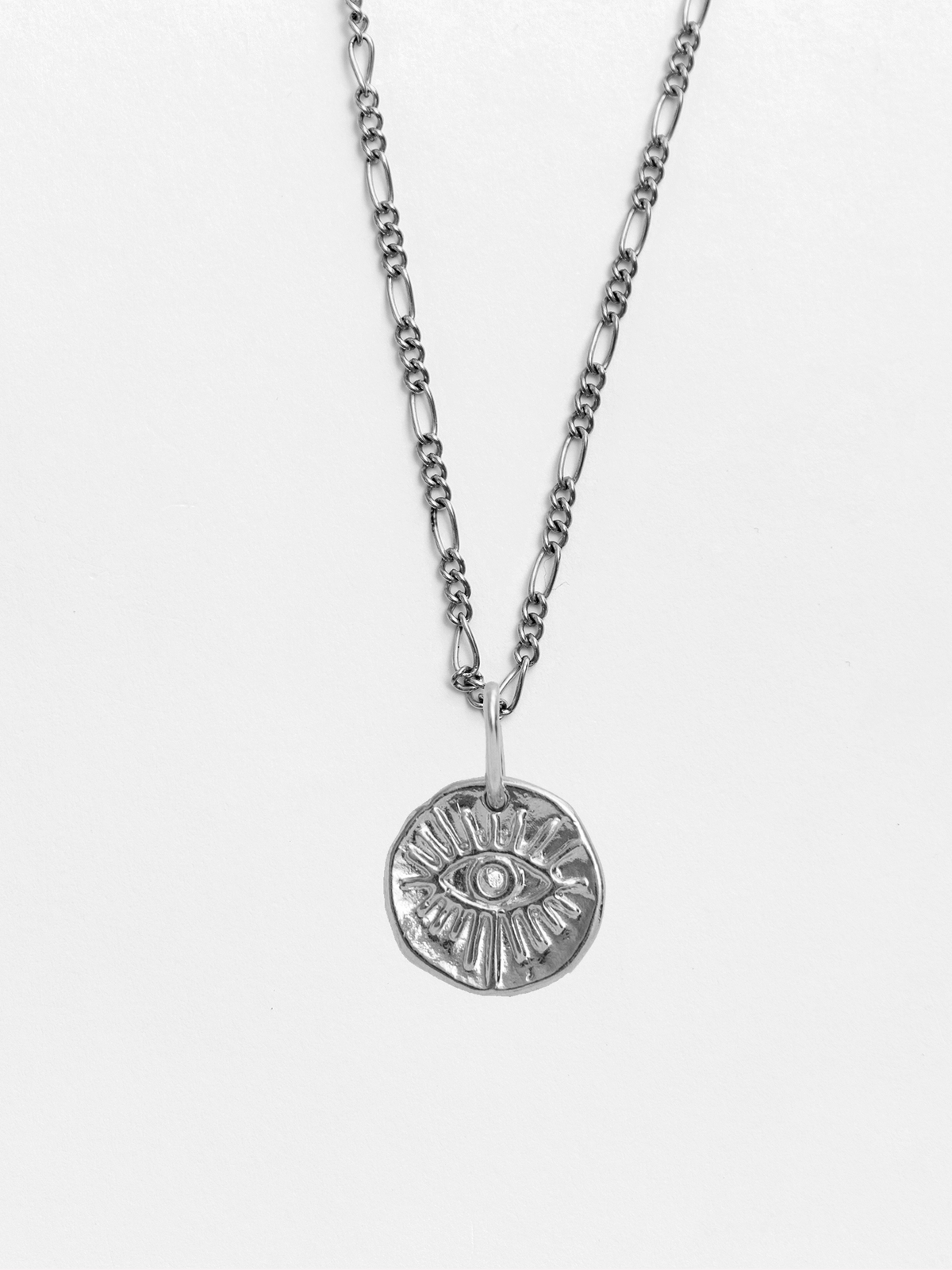 Mati Small Silver Pendant Necklace