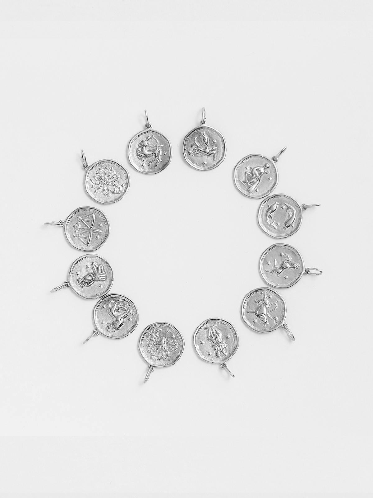 Capricorn Silver Zodiac Pendant Necklace