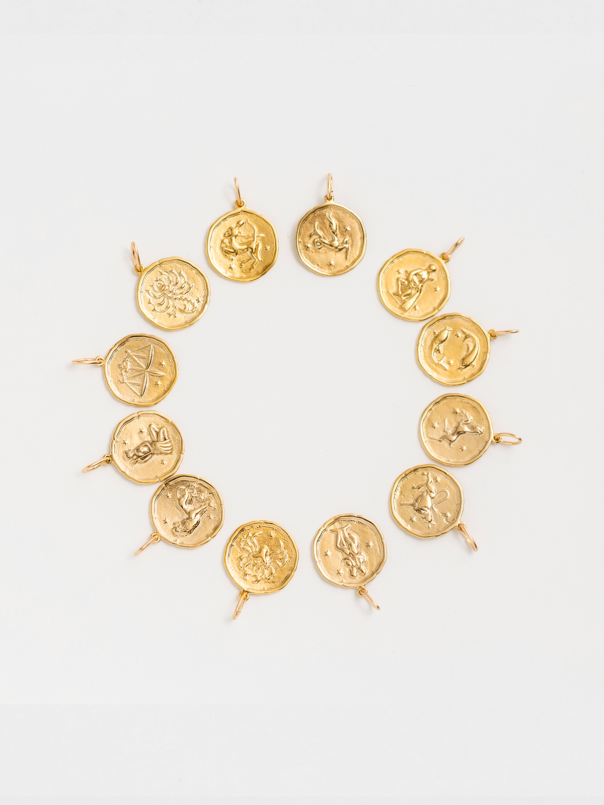 Aries Gold Zodiac Pendant Necklace